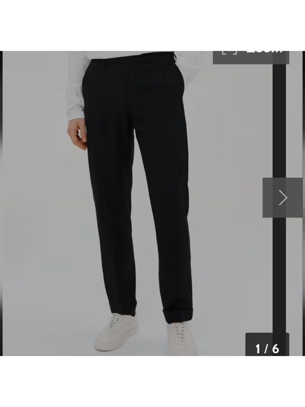 Ralph Lauren Cotton Twill Pleated Baggy Black Trousers 36x30